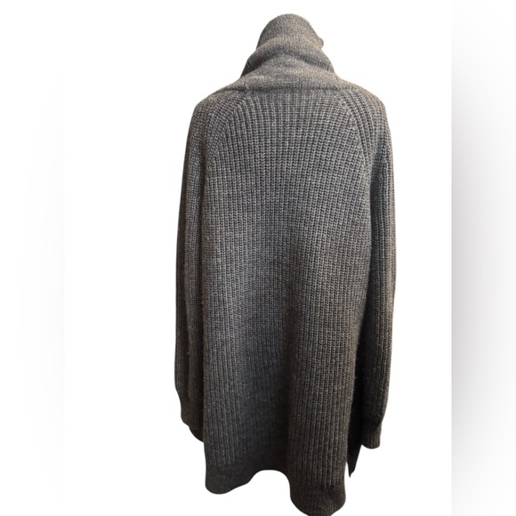 ALPACA WOOL J. CREW Open Front Gray Cardigan Pockets Slouchy Knit SZ XS Cozy EUC - Picture 16 of 16